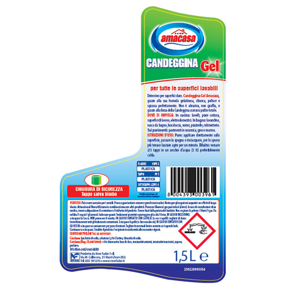 Candeggina gel igienizzante - 1500 ml - Amacasa
