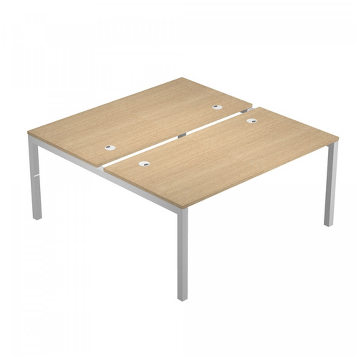 Scrivania a 2 postazioni contrapposte Agorà - 180 x 168 x 72,5 cm - rovere