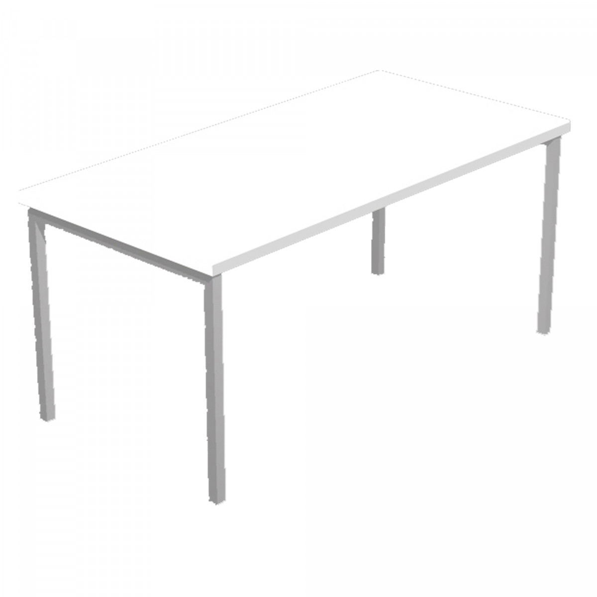 Scrivania Easy Plus - lineare - 140 x 80 x 72,5 cm - bianco
