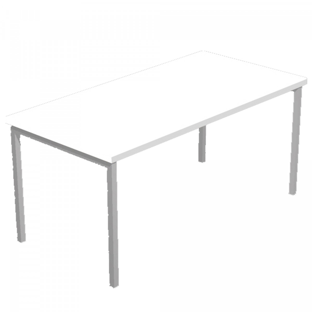 Scrivania Easy Plus - lineare - 160 x 80 x 72,5 cm - bianco