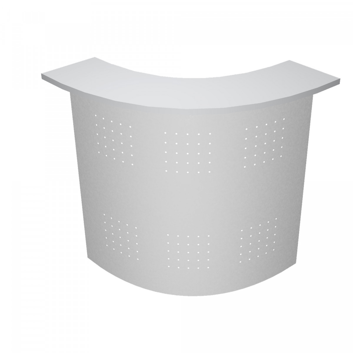 Sopralzo angolare reception Easy - 90 gradi - 96,5 x 96,5 x 115 cm - grigio/metallo
