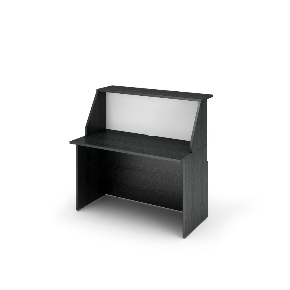 Modulo Prestige reception sopralzo/desktop - 120x76,1x117 cm - nero venato/bianco - Artexport