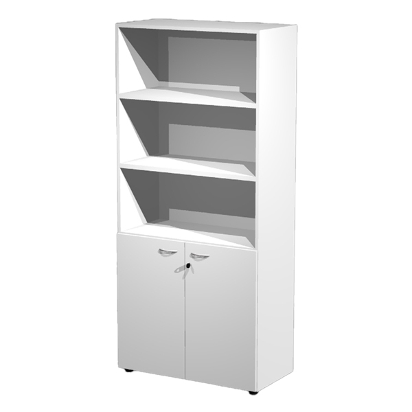 Armadio modulare - a 2 ante basse - 90x45,8x200 cm - bianco - Artexport