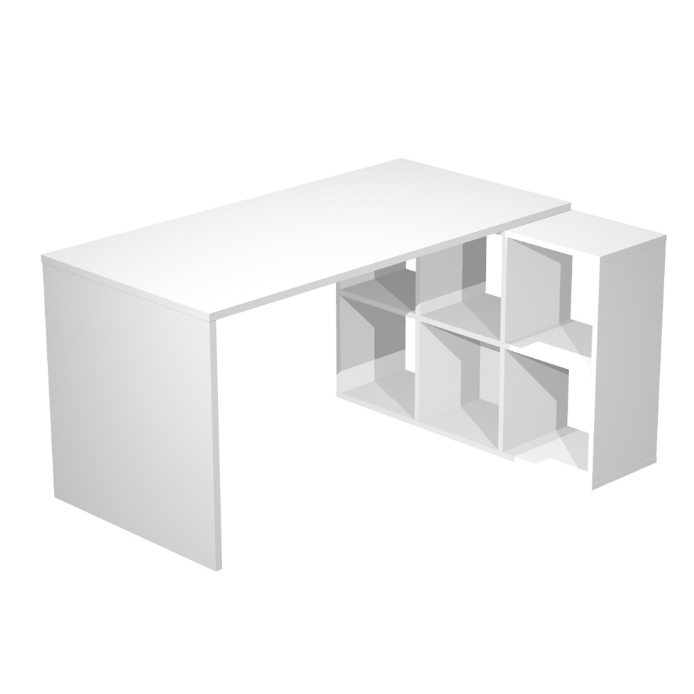 Postazione Home-Office - 6 caselle - 140x104x72,4 cm - bianco - Artexport