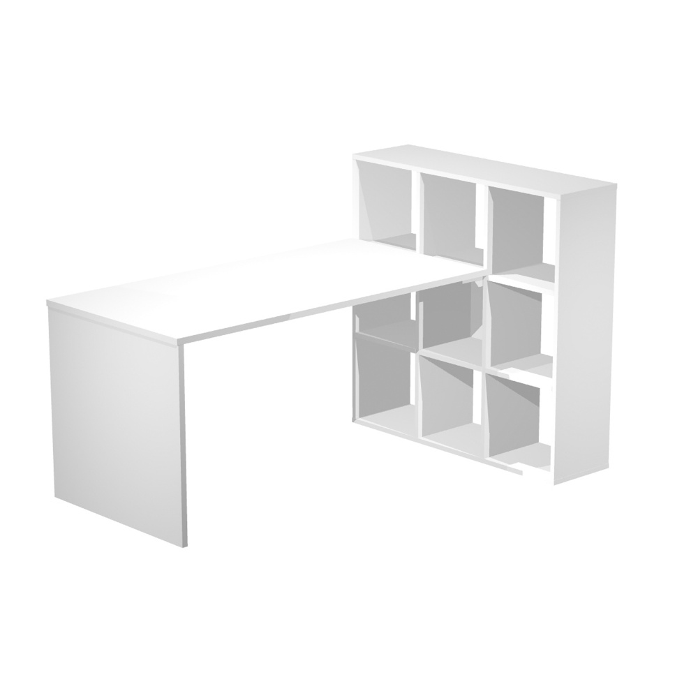 Postazione Home-Office - 9 caselle - 169x104x104 cm - bianco - Artexport