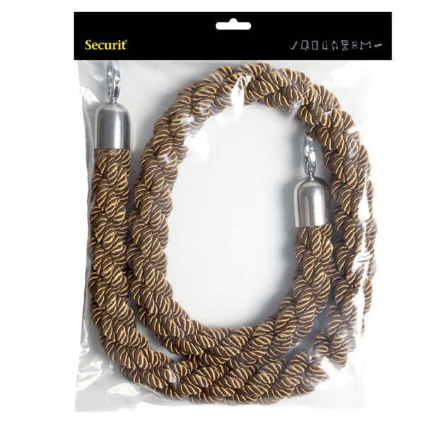 Cordone intrecciato per colonnina segnapercorso - color bronzo - lunghezza 150 cm - Securit