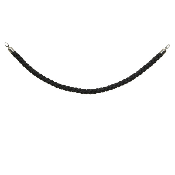 Cordone intrecciato per colonnina segnapercorso - colore nero - lunghezza 150 cm - Securit