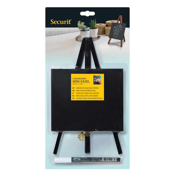 Mini Lavagna con cavalletto nero - 24,4 x 15 cm - nero - Securit