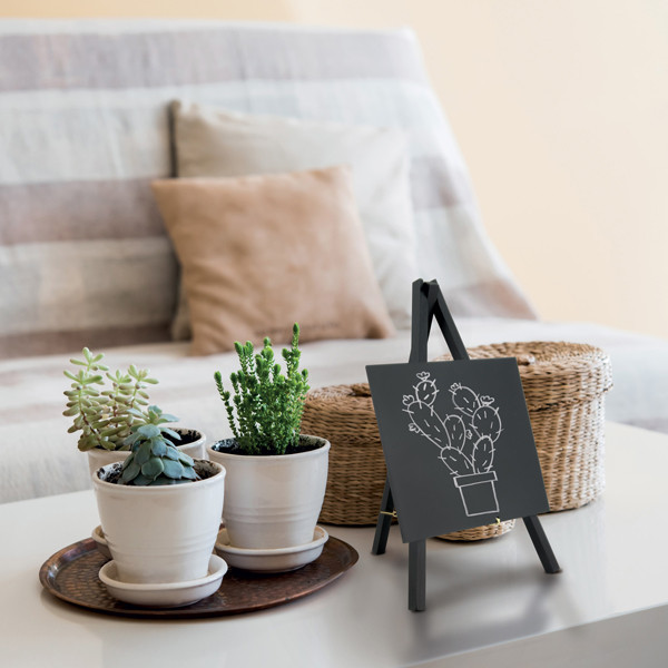 Mini Lavagna con cavalletto nero - 24,4 x 15 cm - nero - Securit