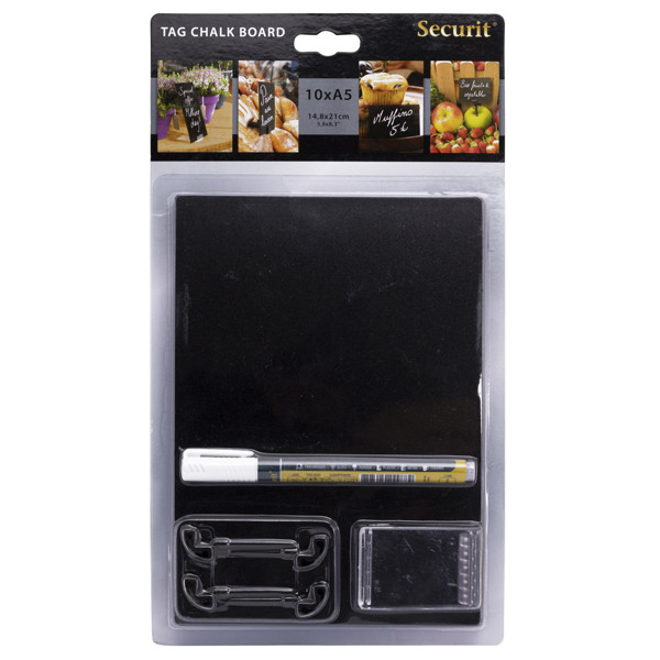 Targhette -15 x 21 cm (A5) - nero - Securit - set 10 pezzi
