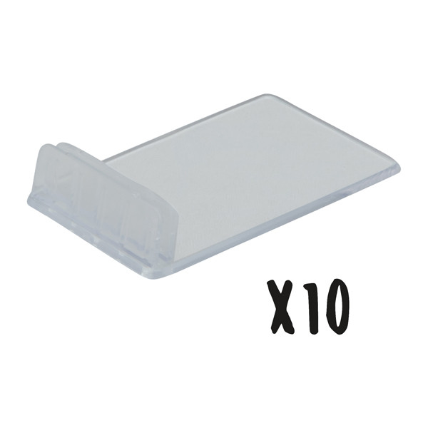 Supporti a L per targhette - trasparente - Securit - set 10 pezzi