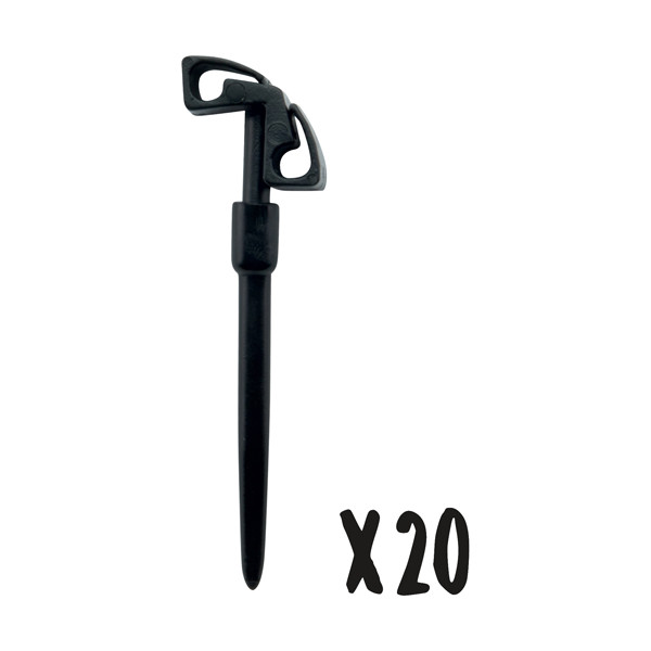 Supporti a spina per targhette - nero - Securit - set 20 pezzi