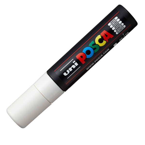Marcatore a base d'acqua Uni Posca PC17K - punta extra large a scalpello 15,0mm - bianco - Uni Mitsubishi