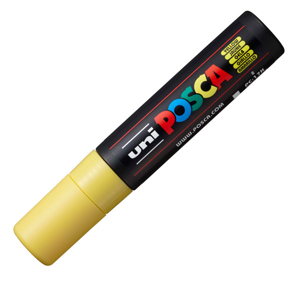Marcatore a base d'acqua Uni Posca PC17K - punta extra large a scalpello 15,0mm - giallo - Uni Mitsubishi