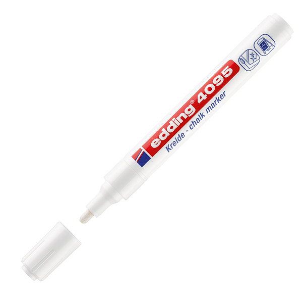 Marcatore a gesso liquido 4095 - punta tonda - da 2 a 3mm - colori assortiti - Edding - astuccio 10 pezzi