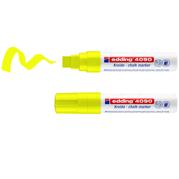Marcatore a gesso liquido 4090 - punta scalpello - da 4 a 15mm - colori assortiti - Edding - astuccio 5 pezzi