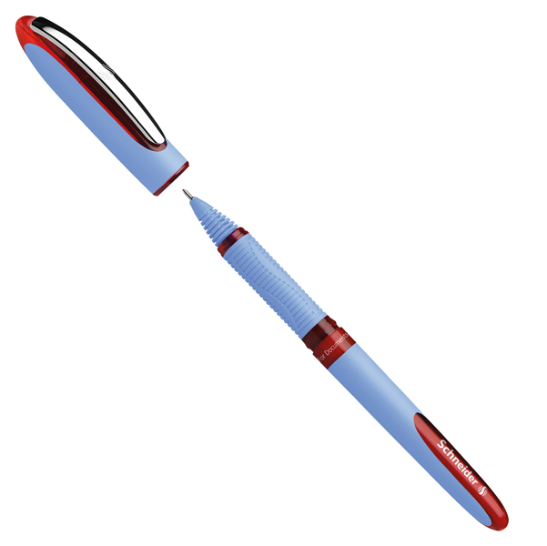 Roller One Hybrid N con cappuccio - tratto 0,5mm - rosso - Schneider