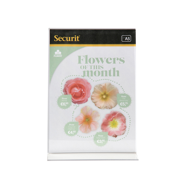 Display PortamenU' a T - 15x21 cm (A5) - Securit