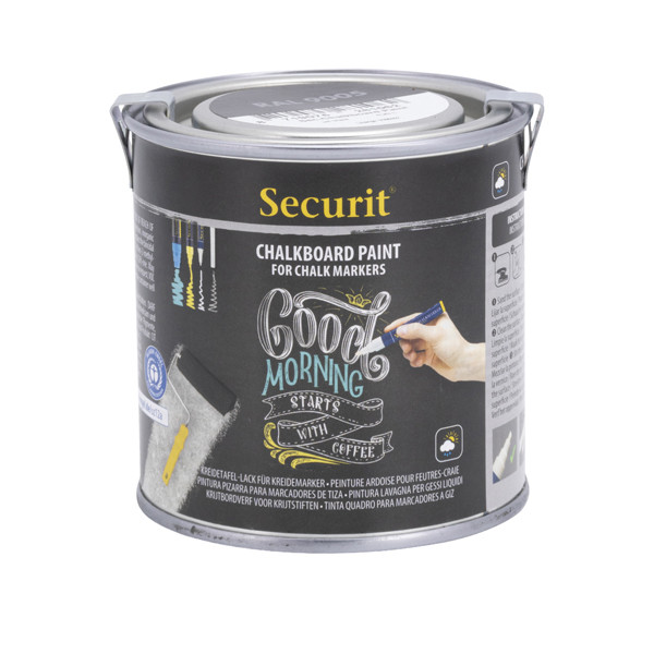 Pittura Lavagna - nero - 250 ml (3 mq) - Securit