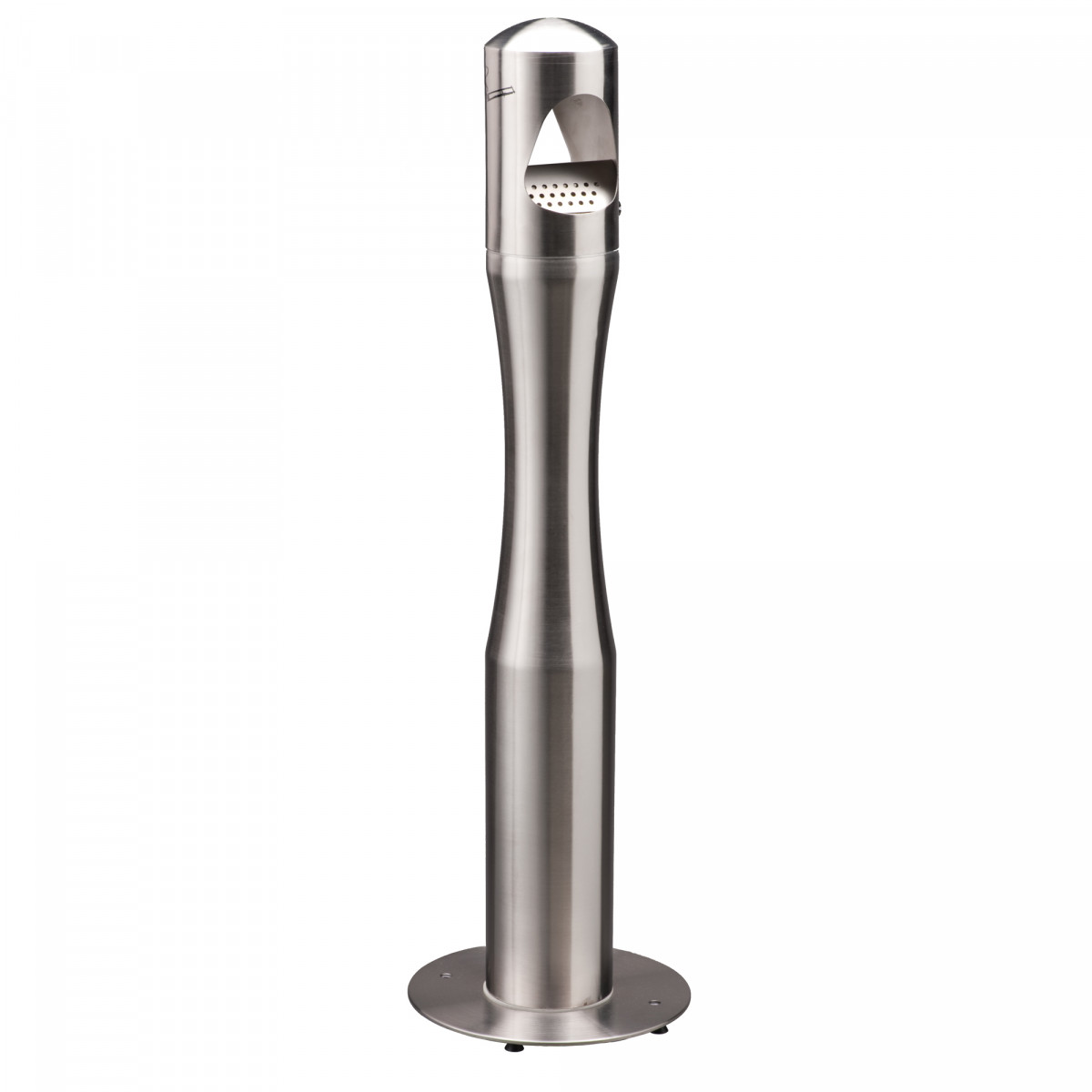 Posacenere da terra - a colonna - diametro 13 cm - H 108 cm - base 29 cm - inox silver - Medial
