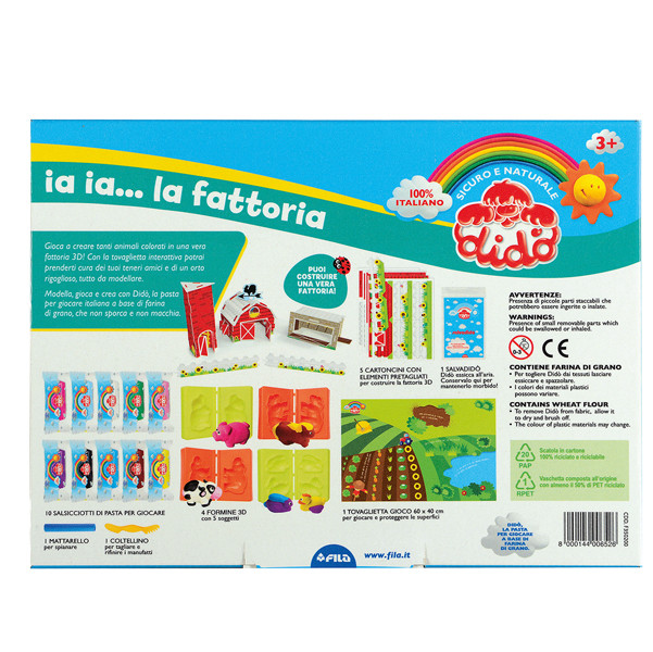 Did&ograve; Farm - 10 salsiciotti - con formine e scenario 3d - DiD&ograve;