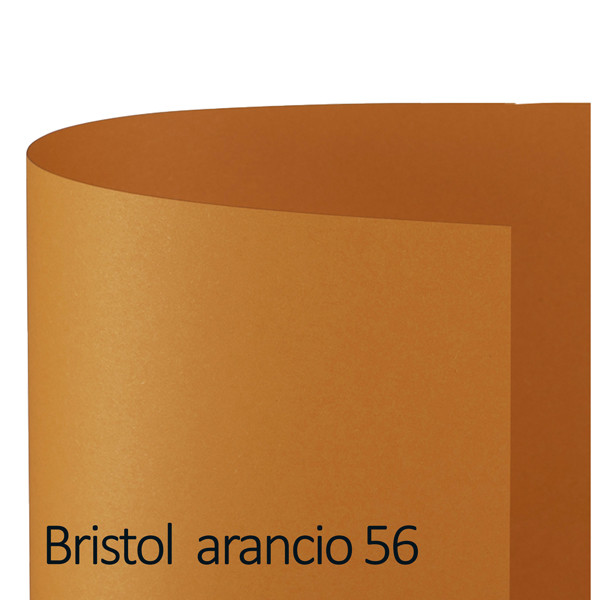 Cartoncino Bristol Color - 70 x 100 cm - 200 gr - arancio 56 - Favini - conf. 10 pezzi