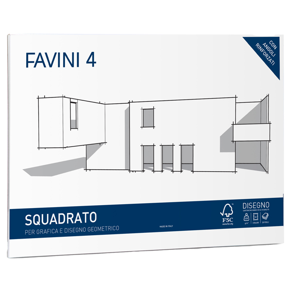 Album Favini 4 - 33x48cm - 220gr - 20 fogli - liscio squadrato - Favini
