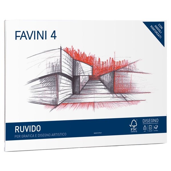 Album Favini 4 - 33x48cm - 220gr - 20 fogli - ruvido - Favini