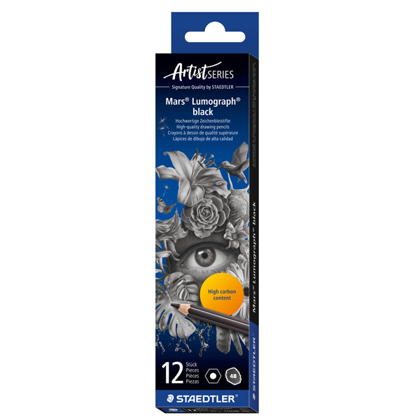 Matita di grafite tipo carboncino Mars Lumograph Black - gradazione 4B - Staedtler
