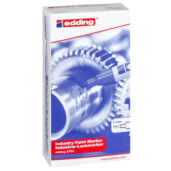 Marcatore industriale a vernice 8750 - punta tonda - da 2 a 4 mm - nero - Edding