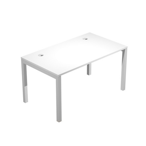Scrivania singola AgorA' - 140x80x72,5 cm - bianco - Artexport