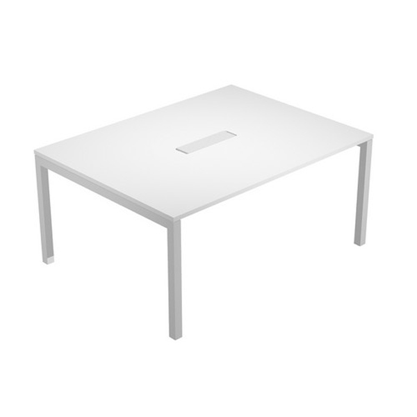 Tavolo riunioni AgorA' - 6 posti - 160x120x72,5 cm - bianco - Artexport