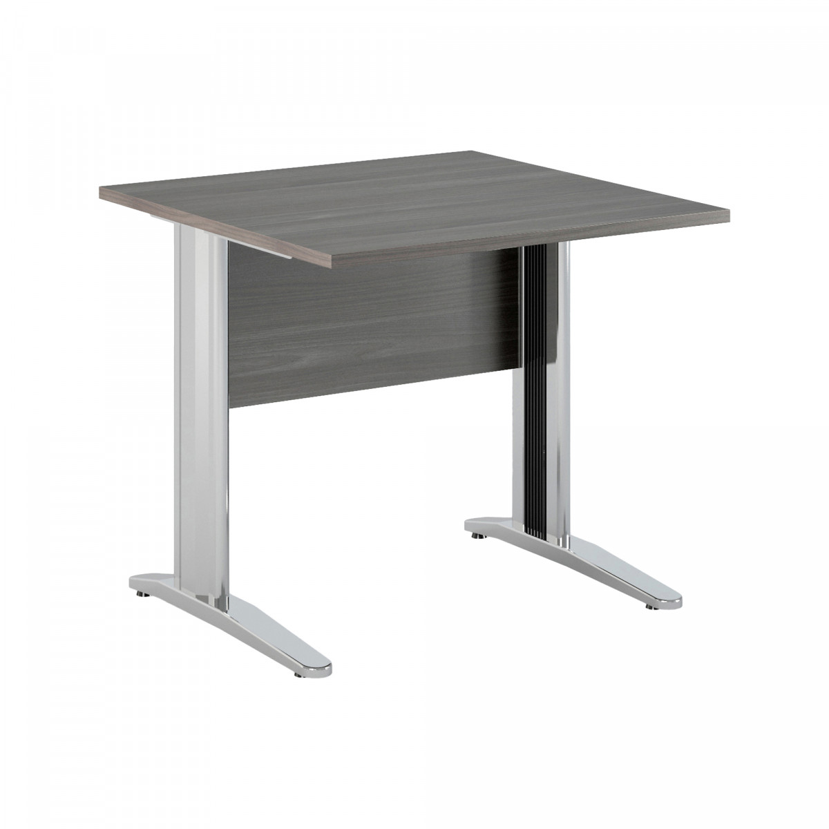 Scrivania lineare Easy - 80 x 80 x 72 cm - Frassino toscano/grigio cromato