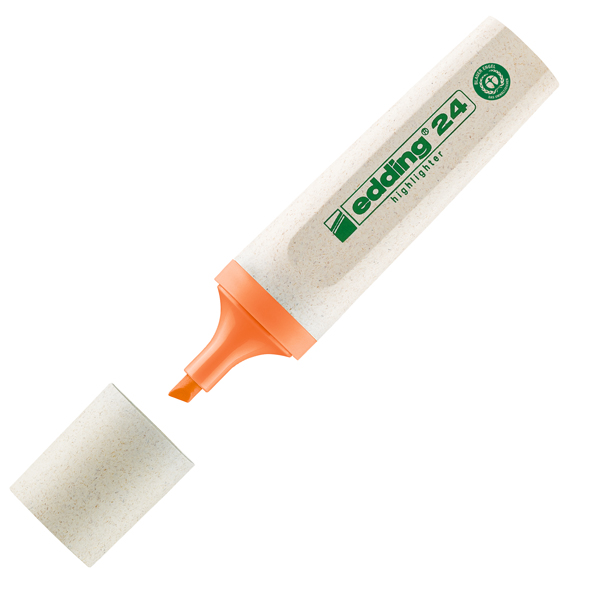 Evidenziatore 24 EcoLine - punta a scalpello - tratto da 2,0-5,0mm - astuccio 4 colori - Edding