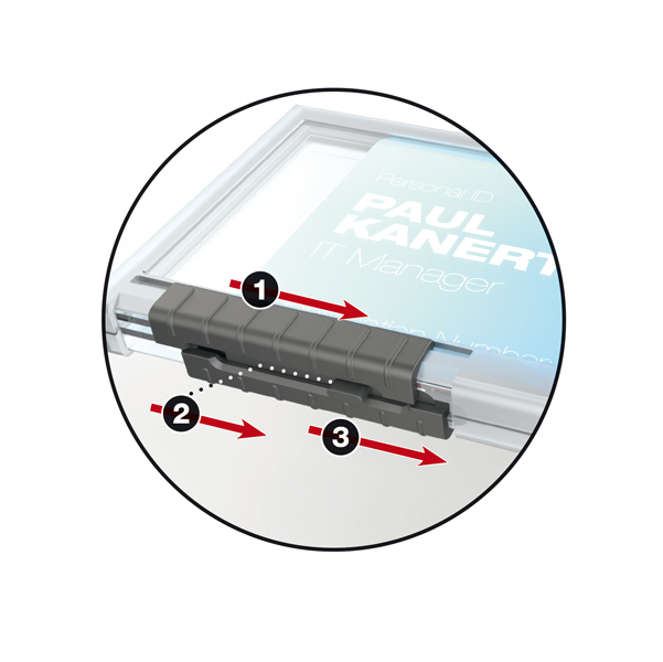 Portabadge PushBox Trio - 3 tessere inseribili - 5,4 x 8,7 cm - Durable - conf. 10 pezzi