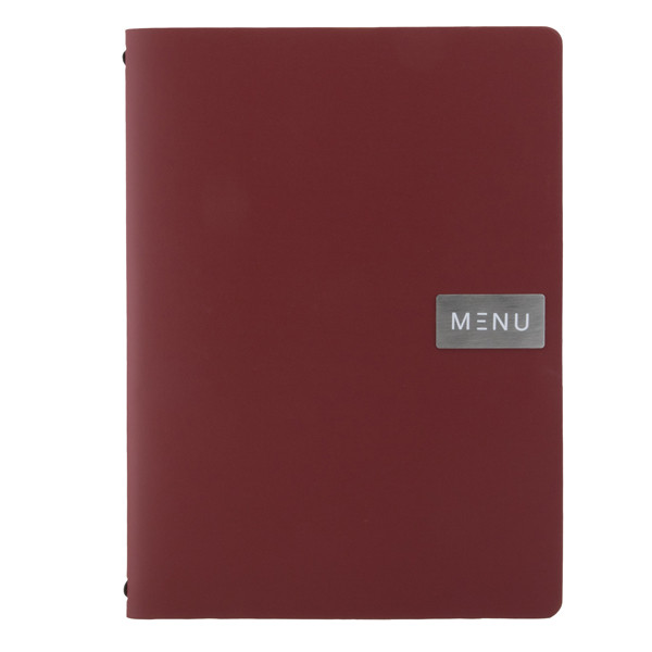Portamen&ugrave; Royal - 1 inserto doppio incluso - A4 - 24 x 33 cm - bordeaux - Securit