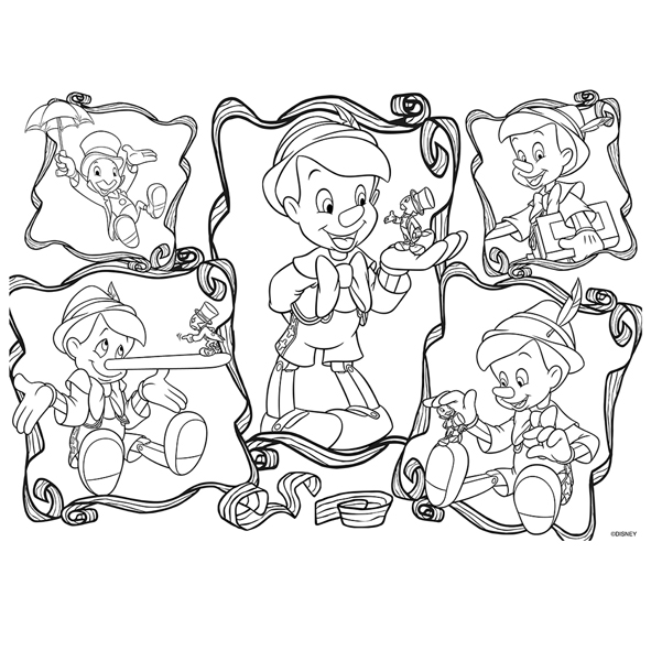 Puzzle supermaxi pinocchio 108 pezzi 70x50cm lisciani