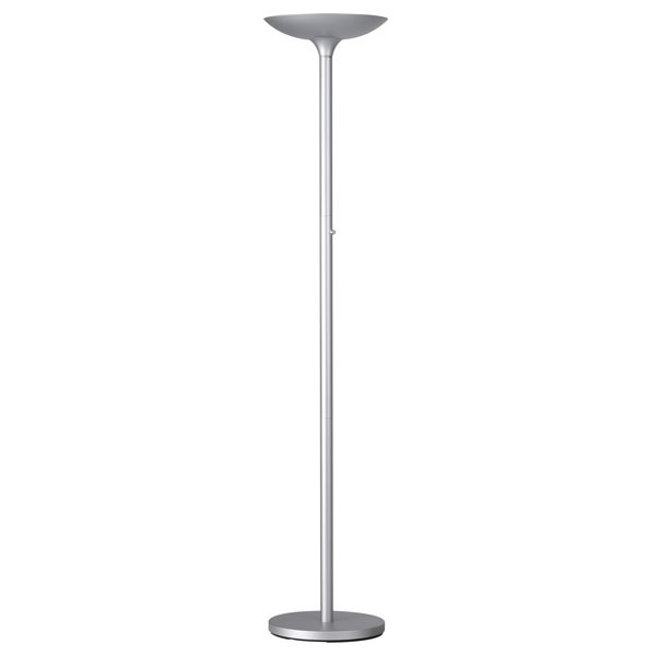 Lampada da terra Varialux - base diametro 30 cm - altezza 175/186 cm - a led - 22W - grigio metal - Unilux