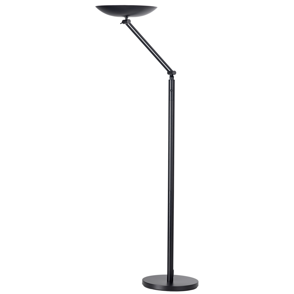 Lampada da terra articolata Varialux - a led - base diametro 30 cm - altezza 175/186 cm - 22W - nero - Unilux