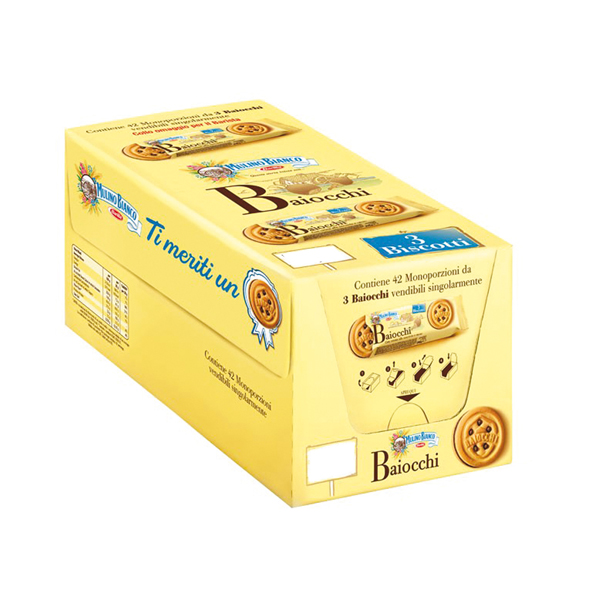 Baiocchi - Mulino Bianco - monoporzione con 3 biscotti da 28 gr