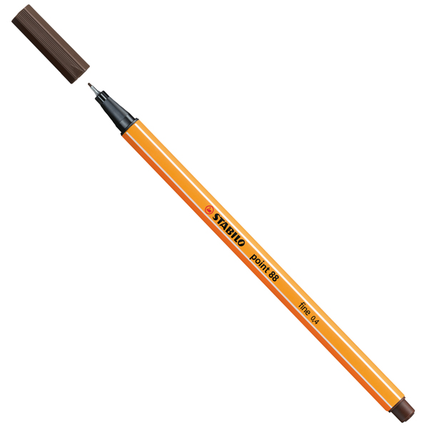 Fineliner Point 88 - tratto 0,4 mm - terra d'ombra 65 - Stabilo