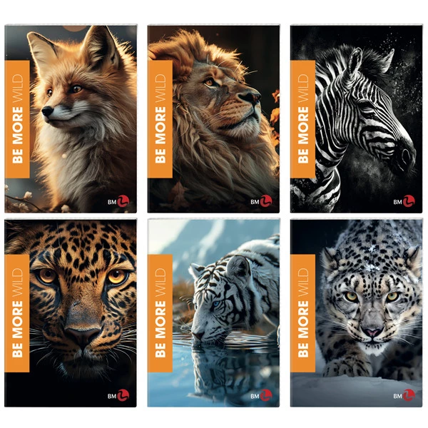 Maxiquaderno Be More Wild - A4 - 36+2 fogli - 100gr - rigo di 1a - BM