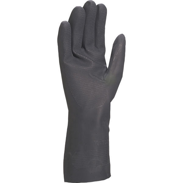 Guanti per protezione chimica VE509 - neoprene floccato cotone - taglia 09/10 - nero - Deltaplus