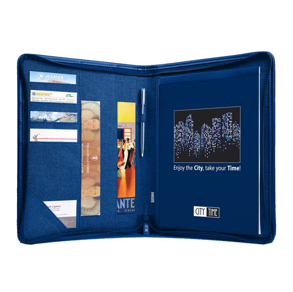 Portablocco Spinner - blu - A4 - City Time