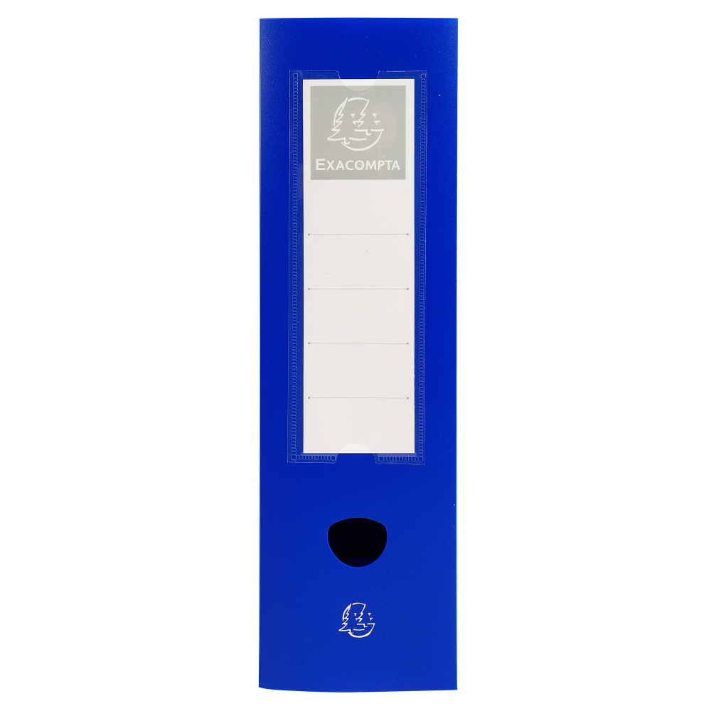 Scatola per archivio box - con bottone - 25x33 cm - dorso 6 cm - blu - Exacompta