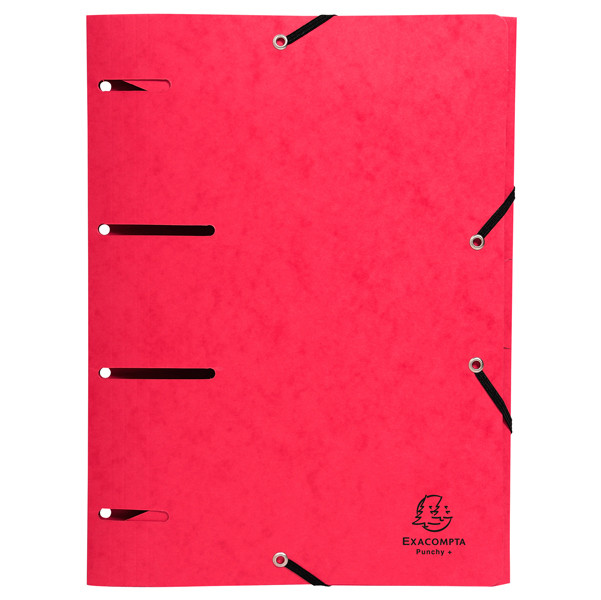 Cartella 3 lembi con elastico angolare - A4 - dorso 0,3 cm - cartoncino lustr&eacute; - colori assortiti - Exacompta