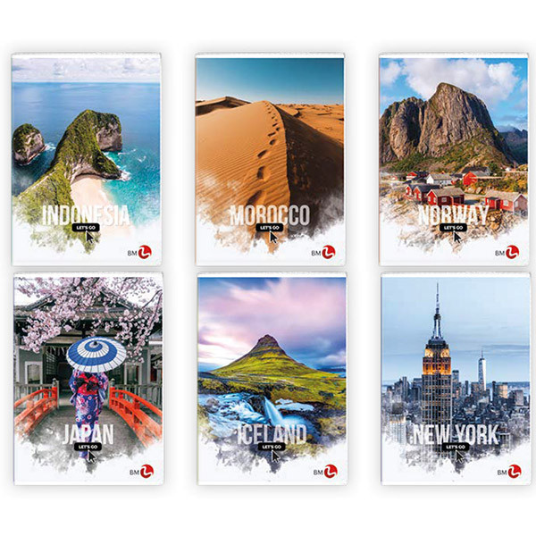 Maxiquaderno Travel fantasia - A4 - 5mm - 40+2 fogli - 80gr - BM