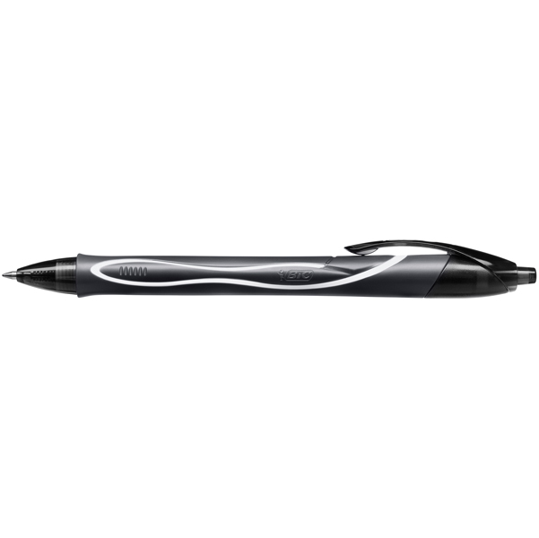 Penna a sfera a scatto Gelocity Quick Dry - punta 0,7mm - nero - Bic - conf. 12 pezzi