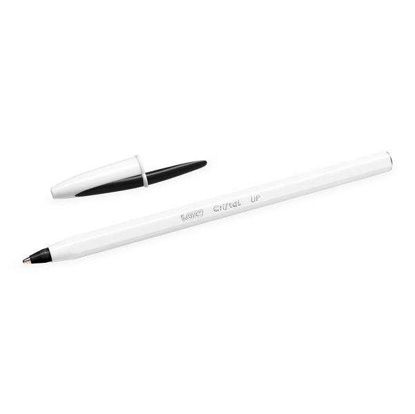 Penna a sfera Cristal Up con cappuccio - punta media 1,2mm - nero - Bic - conf. 20 pezzi