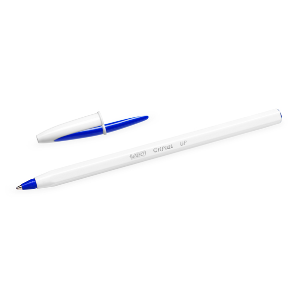 Penna a sfera Cristal Up con cappuccio - punta media 1,2mm - blu - Bic - conf. 20 pezzi